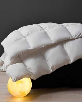 Summer Down Duvet 220 x 240 cm, Lightweight Summer Duvet, Goose Down and Feathers, Quilt Feather Duvet with RDS Certified, White