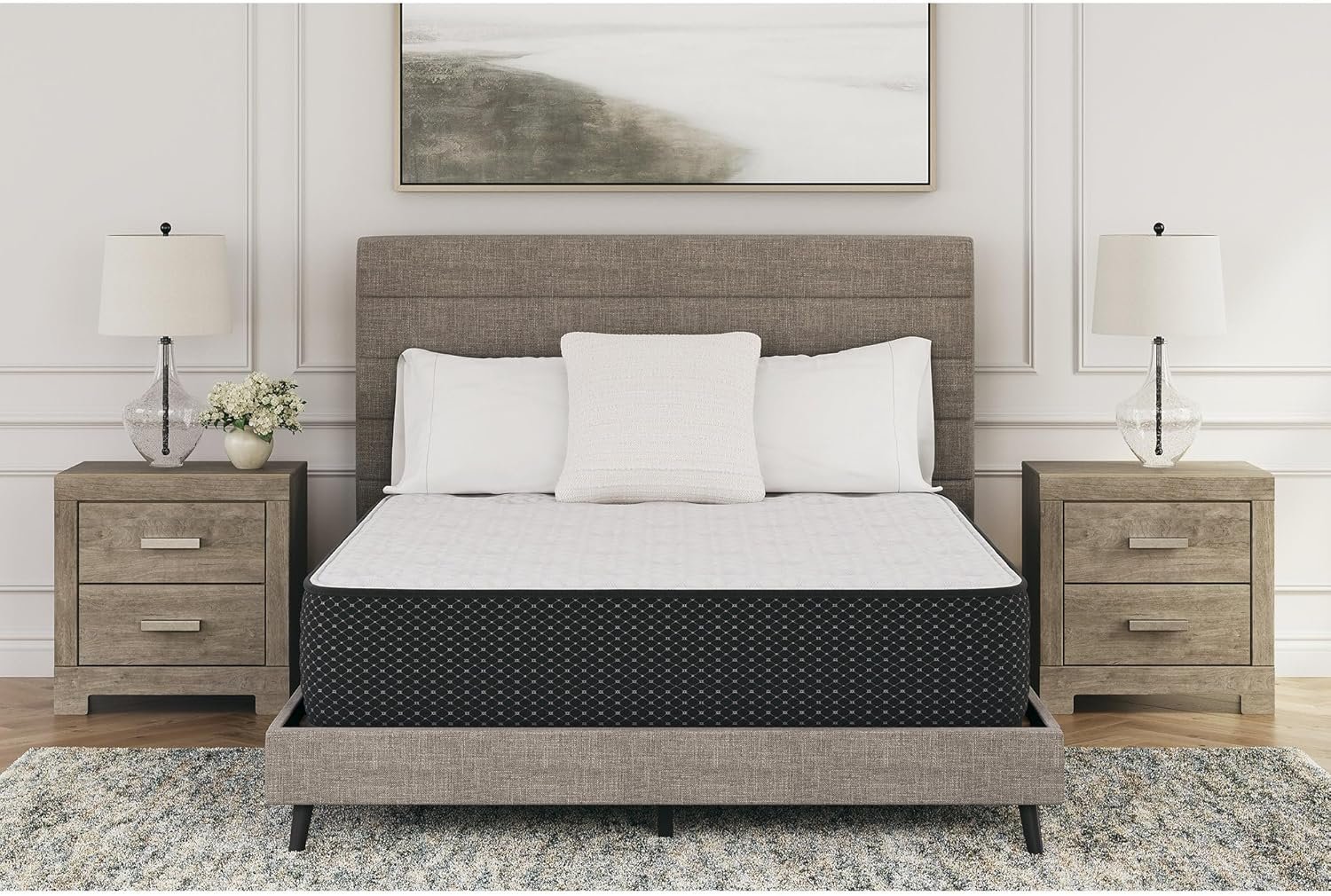 Limited Edition Plush 12 Inch Hybrid Mattress with Gel Memory Foam and Edge Support for Cool Sleep and Pressure Relief,