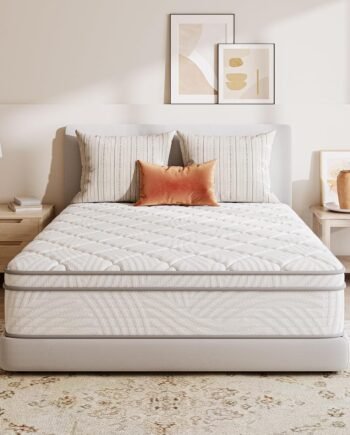 Full Size Mattresses, 10 Inch Hybrid Mattress in a Box with Comfort Foam & Pocket Springs, Plush Bed Mattress for restful Sleep,  Certified