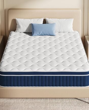 Full Size Mattress, 8 Inch Foam Hybrid Mattress with Independent Spring, Medium Firm Mattresses in a Box, Breathable and Pressure Relief,